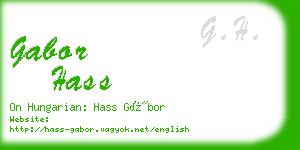 gabor hass business card